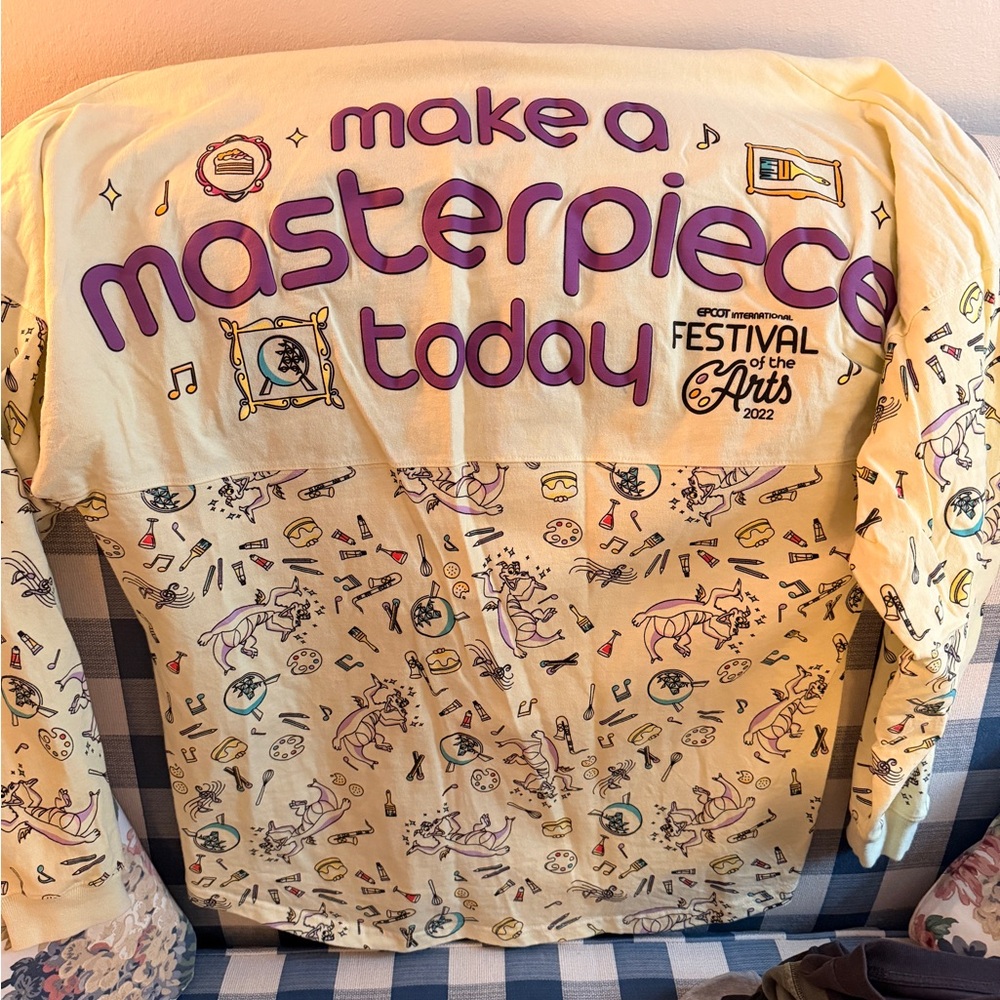Disney Cream and Purple Long Sleeve Tee
